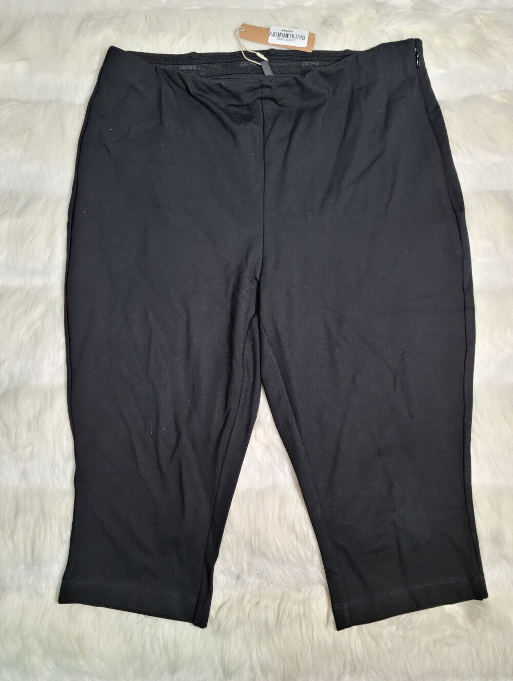 SKIMS The Essential Pants High Waist Capri Black Obsidian XL NEW